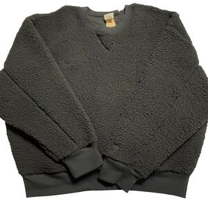 Victoria's Secret PINK Sherpa Crew Pullover Cozy Sweatshirt Size Medium